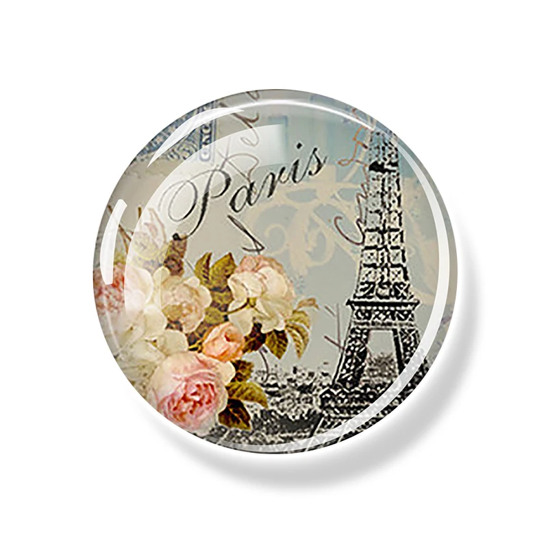 Магнитный стеклянный купол для холодильника Париж Эйфелева башня города