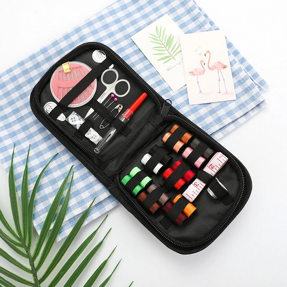 

1 Set Portable Apparel Sewing Kit Box DIY Household Embroidery Tools Needles Thread Set Sewing Supplies Home Travel Accessories