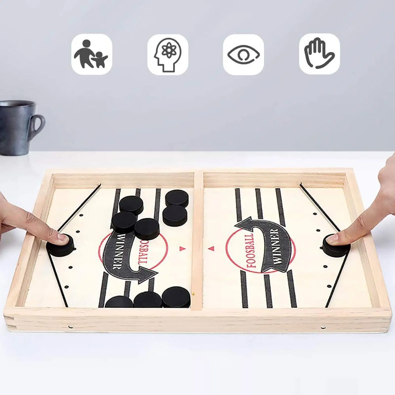 Foosball Winner Games Table Hockey Game Catapult Chess Fast Sling Puck Board Game Toys For Children Parent-child Interactiv E8S8