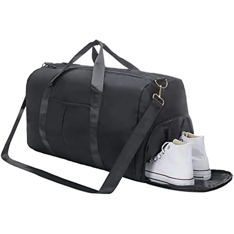 

Sports Gym Bag Travel Duffel Bag Waterproof Weekender Overnight Tote Carry on Bag with Wet Pocket & Shoes Compartment for Men Wo