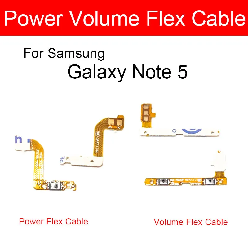 Фото Гибкий кабель громкости и питания для Samsung Galaxy Note 5 SM-N920A N920F N920I N920P N920R N920V N9200, кнопка переключения, гибкая лента №1