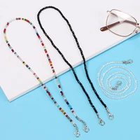 rhinestone beaded chain face mask lanyards eyeglasses strap cord holder neck anti lost accessories necklace bracelet