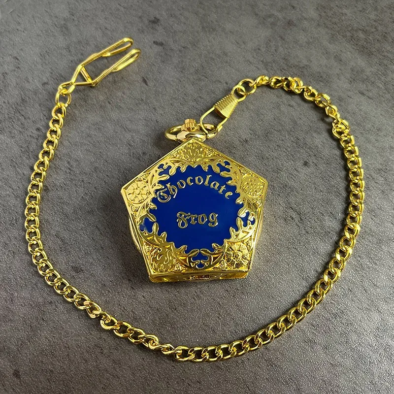 Fashion Top Gold Pentagon Hindu Pocket Watch Quartz Movement Pocket Watch Clock Timer Gift For Lovers And Friends