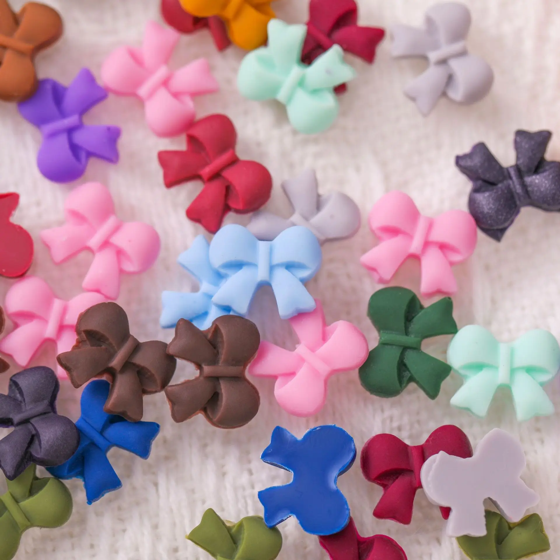 50 шт. дизайн ногтей бант-бабочка 3D ювелирные изделия из смолы матовый макарон