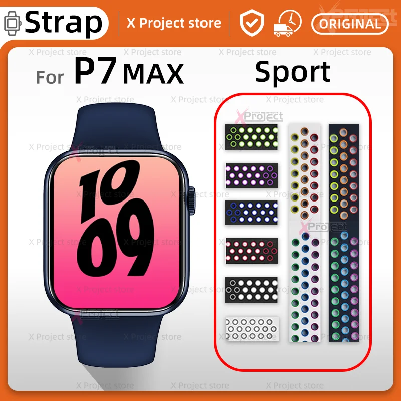 

Sport Strap For P7 MAX Smartwatch Band Silicone Breathable Belt Bracelet P7max Smart Watch Watchband Series 7 pk HW22 HW37 PRO