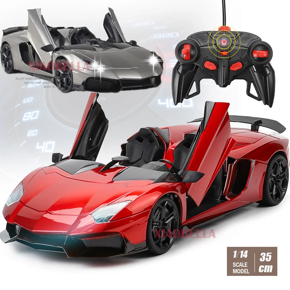 RC Car 1/14 Scale Remote Control Car With Scissor Doors Model Radio Controlled Auto Machine Toys Gift for Kids Boys Adults