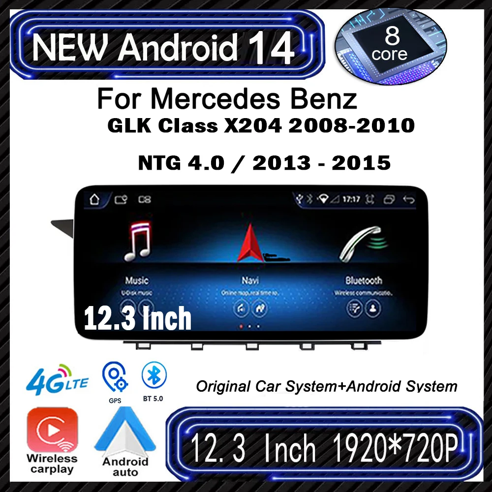 12 3 &quotIPS Android для Mercedes Benz GLK Class X204 2008-2010 NTG 4.0/2013-2015 4.5 Автомобильный радиоприемник