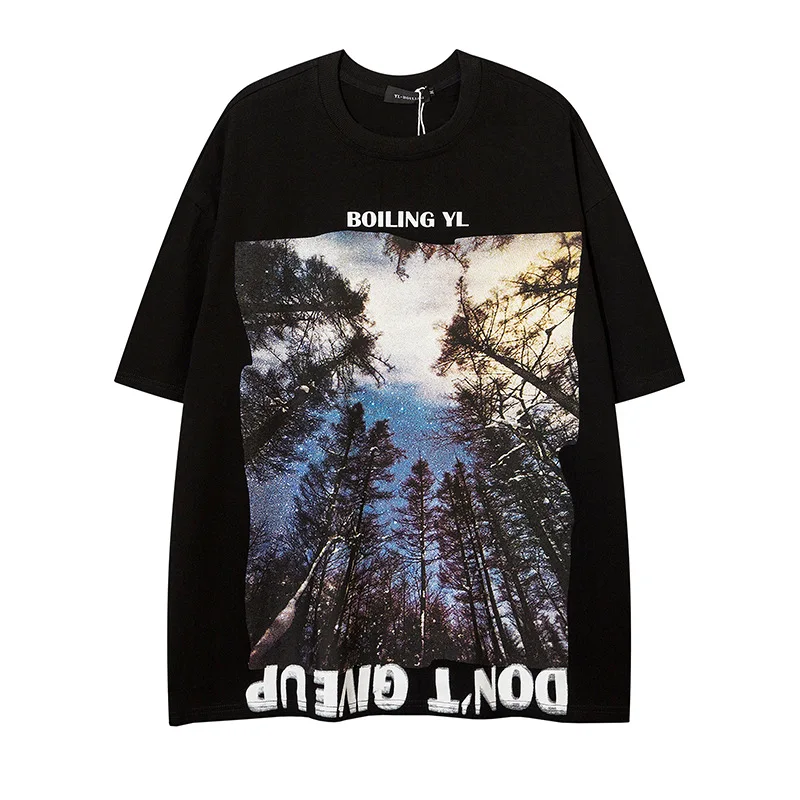 

Men’s wear 2022 new summer cartoon print short sleeve t-shirt men’s fashion loose