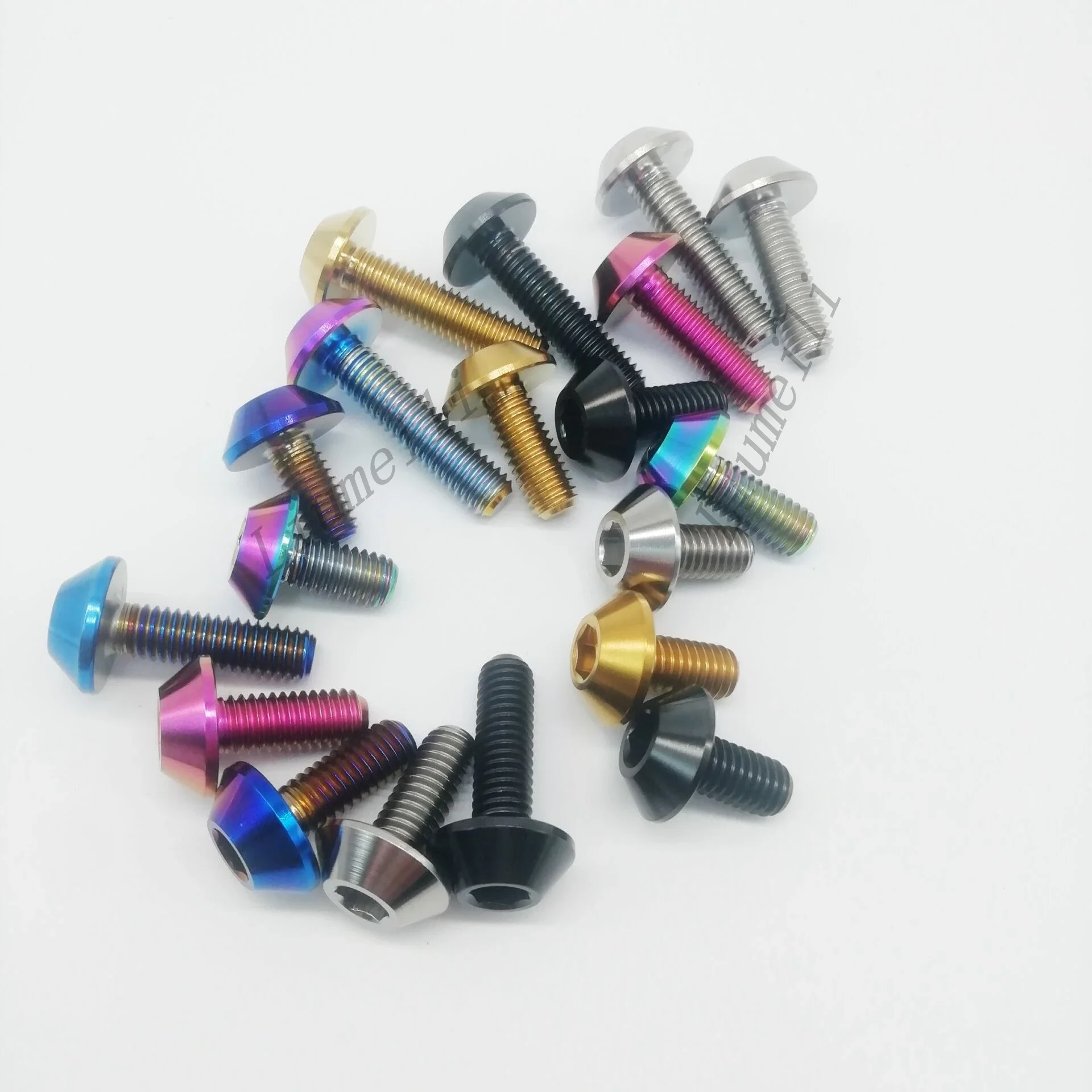 Фото Liumeili 1 шт. M6X12 мм M6X15 мм M6X20 мм M6X25 мм Титановый велосипедный болт с шестигранной головкой для мотоцикла, винт Ti, класс 5 №5