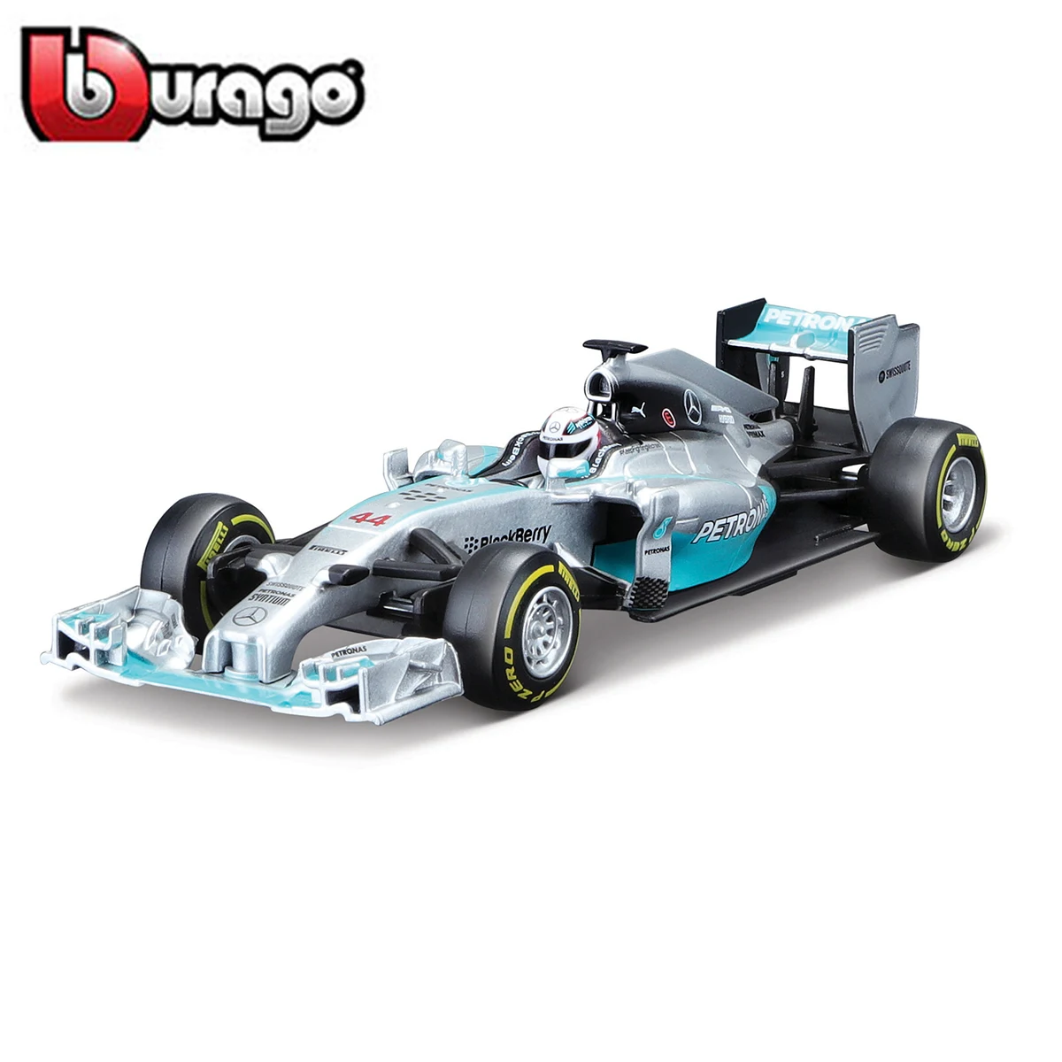 

Bburago 1:32 2014 M-B AMG Petronas F1 W05 Hybrid F1 #44 #6 Formula Car Static Die Cast Vehicles Collectible Model Car Toys