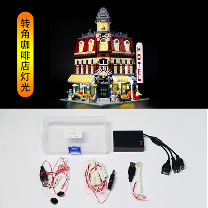 

Led light kit for CREATOR EXPERT 10182 bricks set Compatible with 15002 Cafe Corner (not include Model Kit Blocks Toy