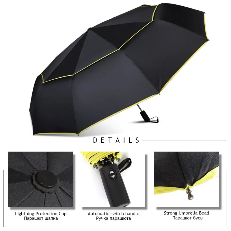 

Parasol Sun Rain Double Big Umbrella Women Folding Wind Resistant Large Umbrella Men Anti-UV Sunshade Umbrella Paraguas