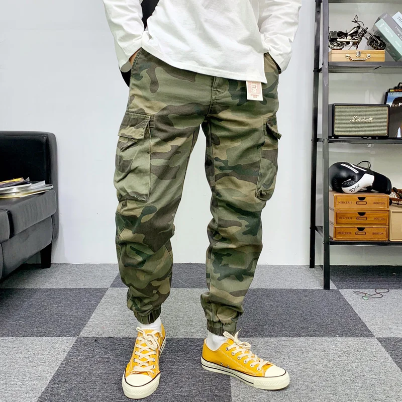 

Брюки мужские камуфляжные в стиле спецназ, комбинезон с множеством карманов в американском стиле, свободные леггинсы для активного отдыха, тренировочные штаны для скалолазания