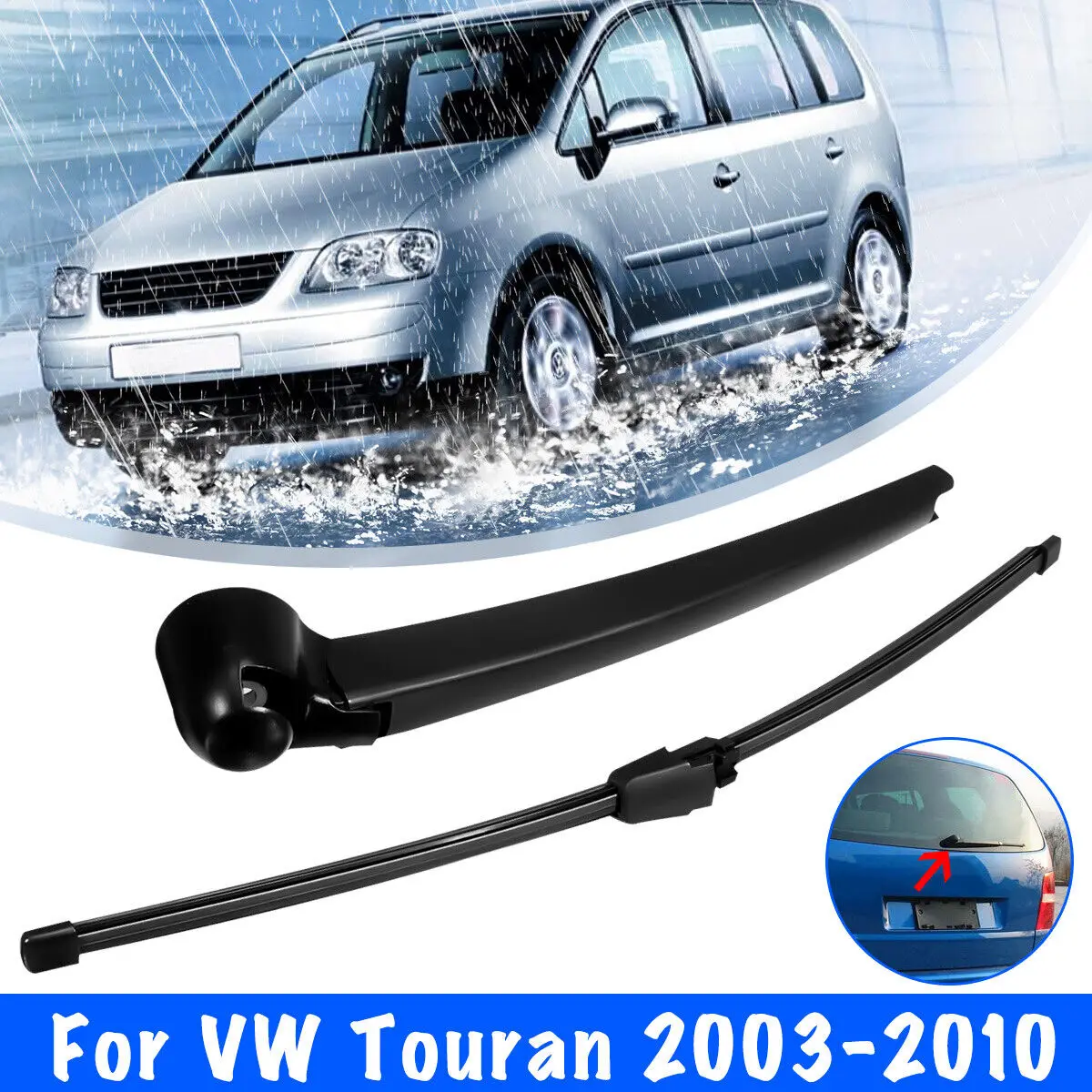 

Для заднего стеклоочистителя VW TOURAN 2003-2010, стеклоочиститель и щетка 16 дюймов (410 мм), лобовое стекло