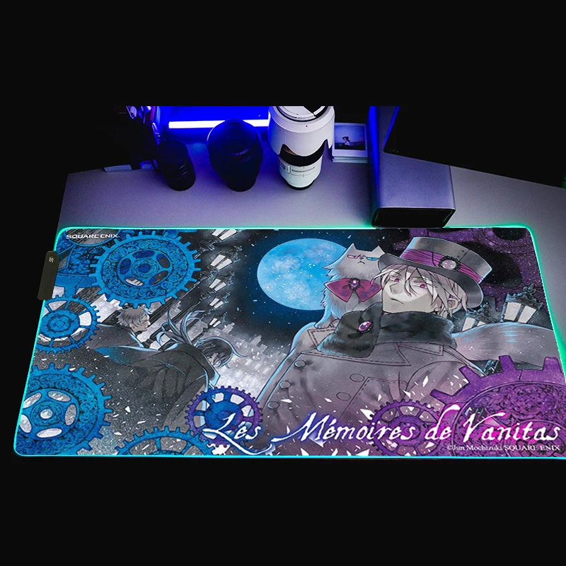 

The Case Study Of Vanitas LED Light Gaming Mouse Pad RGB Large Game Anime Girl Keyboard Rubber Base Computer Carpet Desk Mat