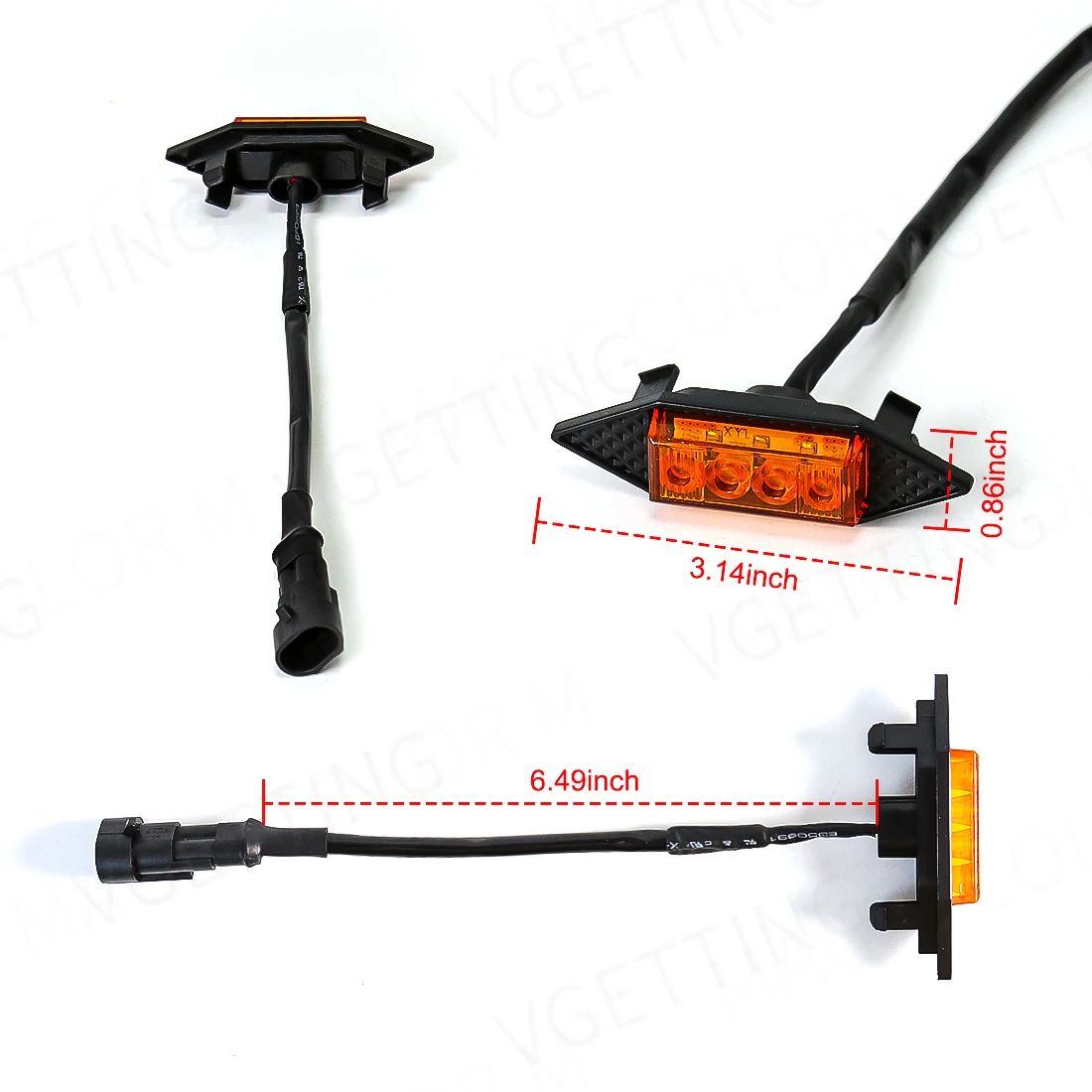 Передняя Решетка Для Автомобильных Дневных Ходовых Огней 300 GWM Желтого Цвета