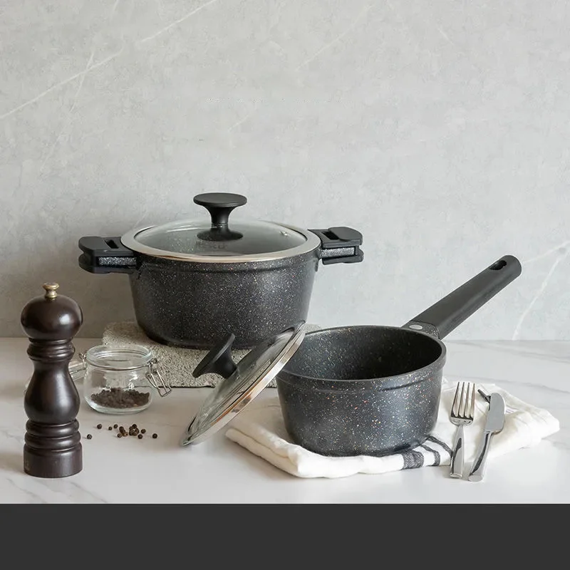 

Baby Food Supplement Pot Hot Milk Maifan Stone Non-stick Milk Pot Stew Soup Pot Pan Gas Induction Cooker Universal