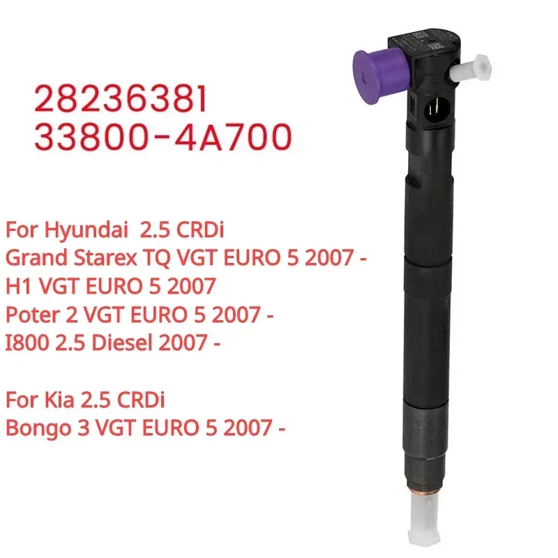 28236381 33800-4A700 Новая форсунка дизельного топлива для Hyundai Grand Starex H1 I800 Kia Bongo 3 VGT 2.5 Crdi