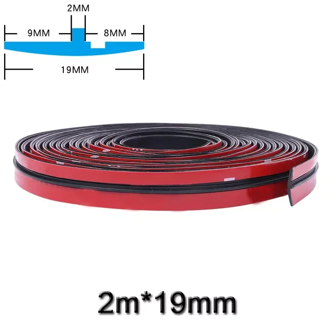 

2M DIY Car Roof Protector Seal Noise Insulation Car Door Weatherstrip Front Rear Windshield Edge Sealing Strip Sticker Accessory