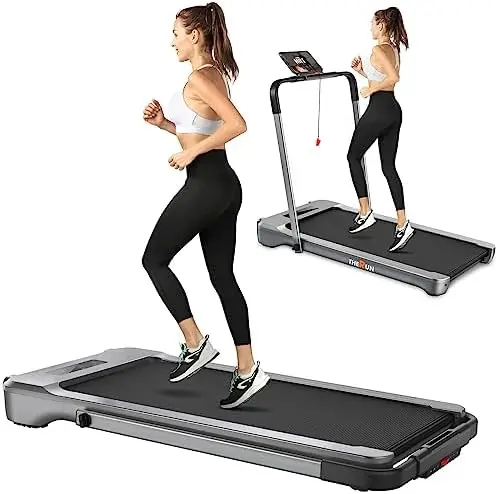 

Under Desk Treadmill, Folding 2 in 1 Treadmill 265 lb Capacity 3.0 HP 18.13 Inch Widen Running Belt Walking Pad with APP Control