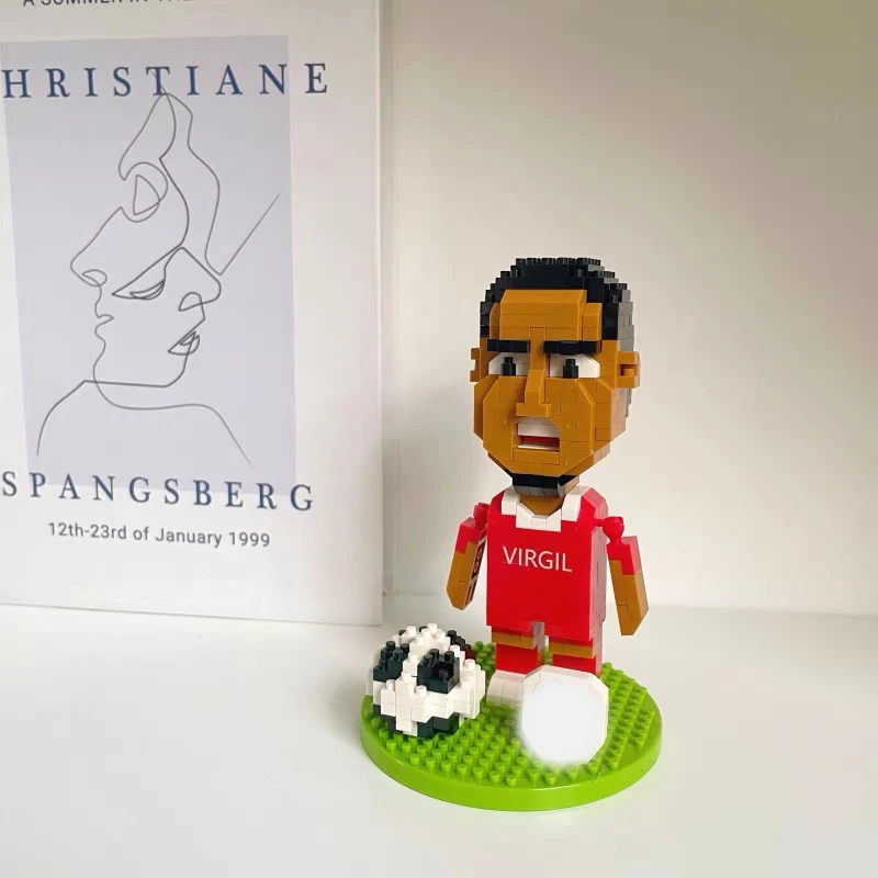 Фото MOC World Football Players Series, набор строительных блоков, 3D фигурка, модель, микро-кирпич, сборка, игрушки для детей, подарки для взрослых №4