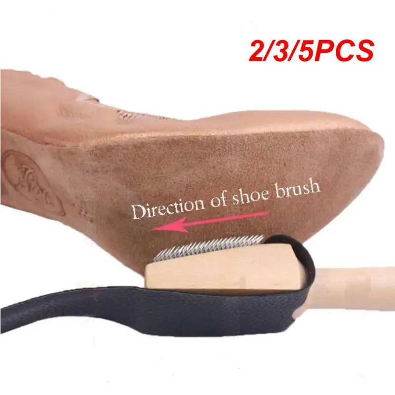 

5PCS Wooden Suede Sole Wire Shoe Brush Cleaners Ballet Dance Shoes Cleaning Brushes Shoes Brushes For Home Cleaning Footwears