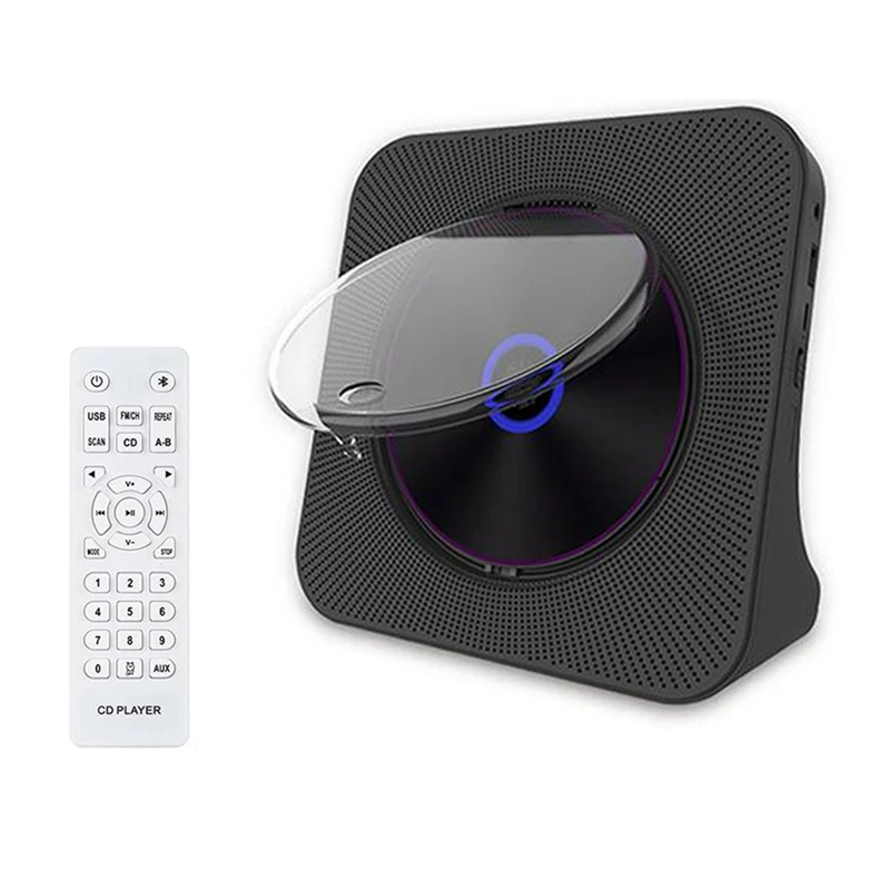 

Portable CD Player Fm Radio Wall Mount Retro Audio Music Disc Player Bluetooth Video Player For Phone Tablet