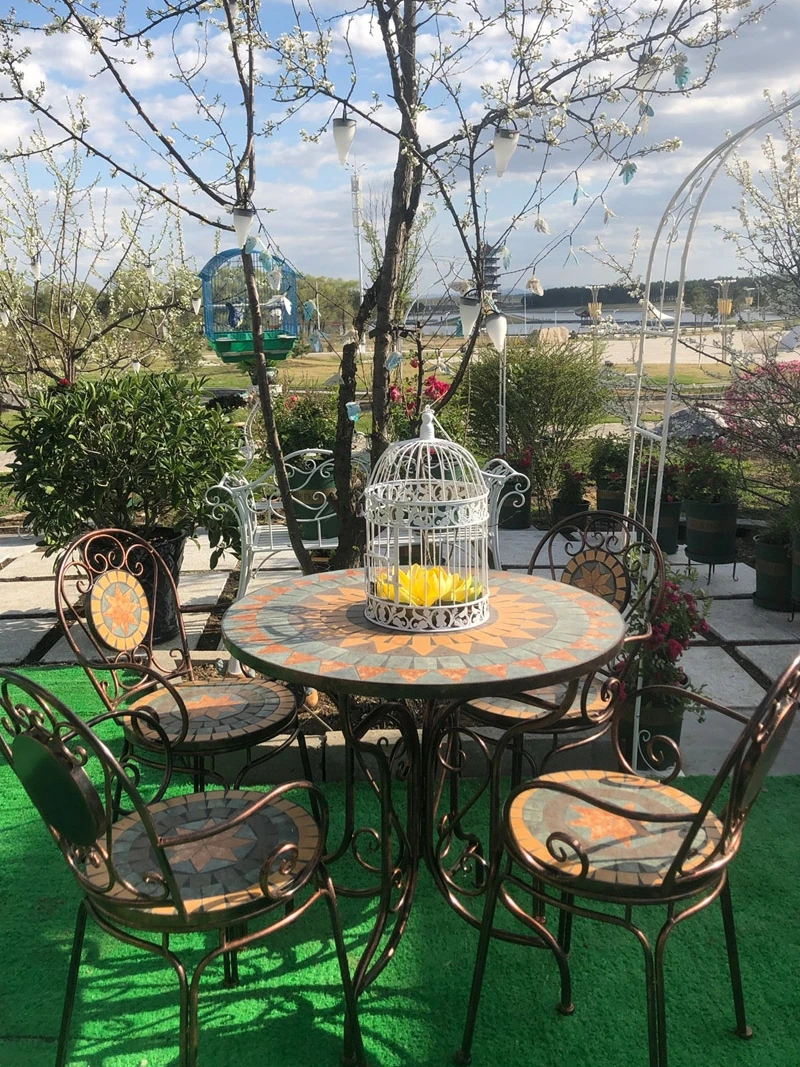 Железный художественный досуг Балконный стол и стул уличный садовый двор один