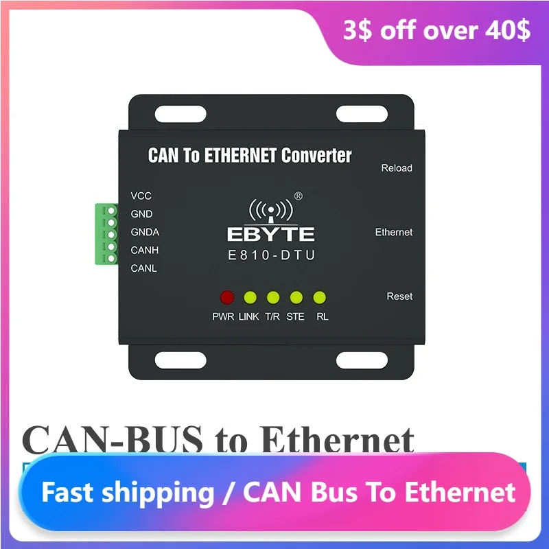 

Прозрачная передача CAN Bus To Ethernet, модель Modbus, протокальный последовательный порт, беспроводной трансивер-Модем стандарта (стандартная)