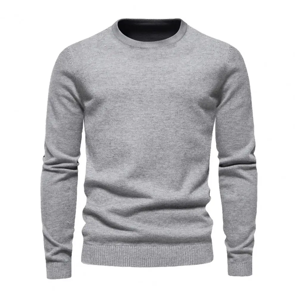 

Spring Sweater Long Sleeve Slim Fit Keep Warm Pure Color Men Winter Sweater Autumn Sweater Men Garment