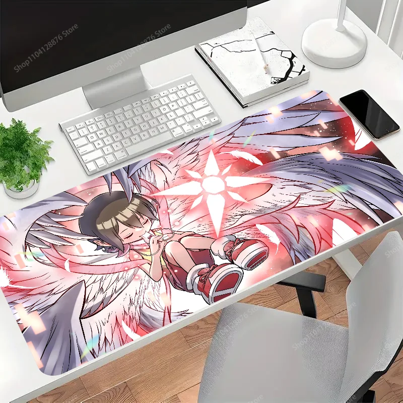 1 шт. Нескользящий коврик для мыши в стиле аниме Digimon Angewomon подходит офисных