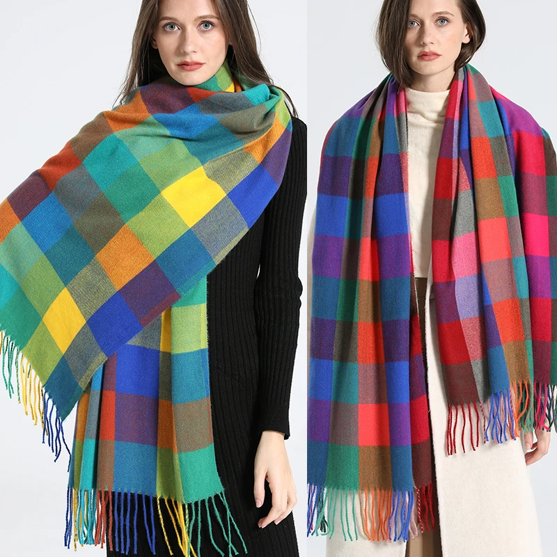 Роскошный Новый кашемировый шарф для женщин дизайнерское одеяло зимняя шаль