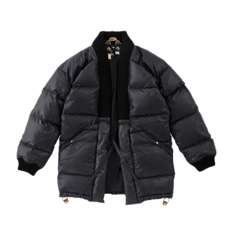 Original Japanese Taoist Robe Jacket Fashionable Down Coat Men's Cotton Padded Non-visvim Dcdt Thick Parka New Arrival