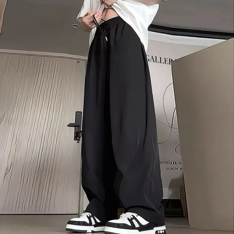 Крутые винтажные охлаждающие брюки для мужчин летние тонкие Слаксы из ледяного