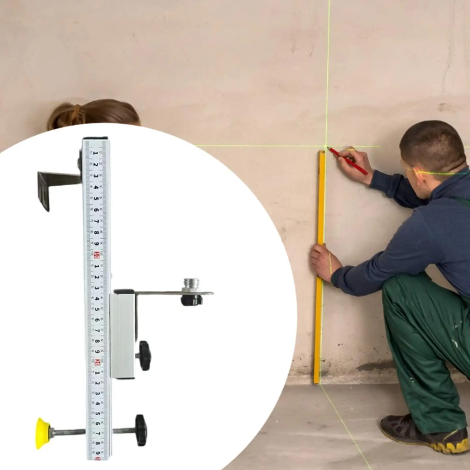 

Настенный кронштейн для выравнивателя, измерительный инструмент с прозрачной шкалой, точная запасная часть, прочный, практичный, универсальный держатель уровня, простота установки