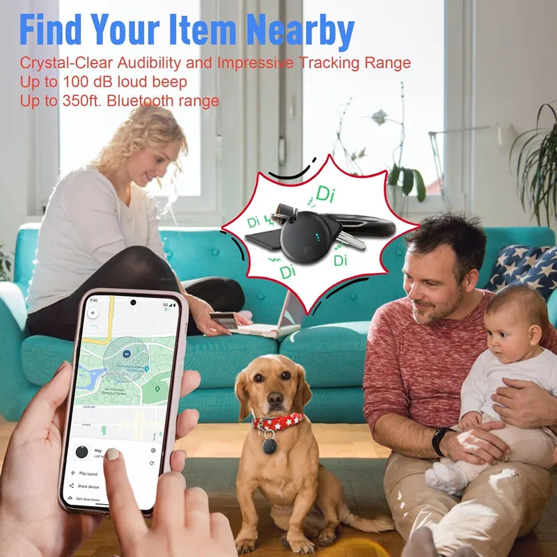 Фото Android Air Tracker Tag Bluetooth Smart Tags работает с приложением Google Find Hub Поиск предметов Устройство поиска ключей Рюкзак для багажа №3