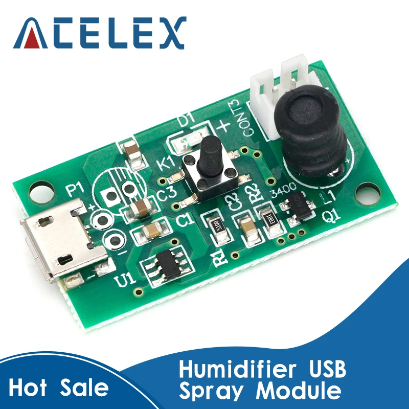 

USB Mini Humidifier DIY Kits Mist Maker and Driver Circuit Board Fogger Atomization Film Atomizer Sheet Mini Oscillating