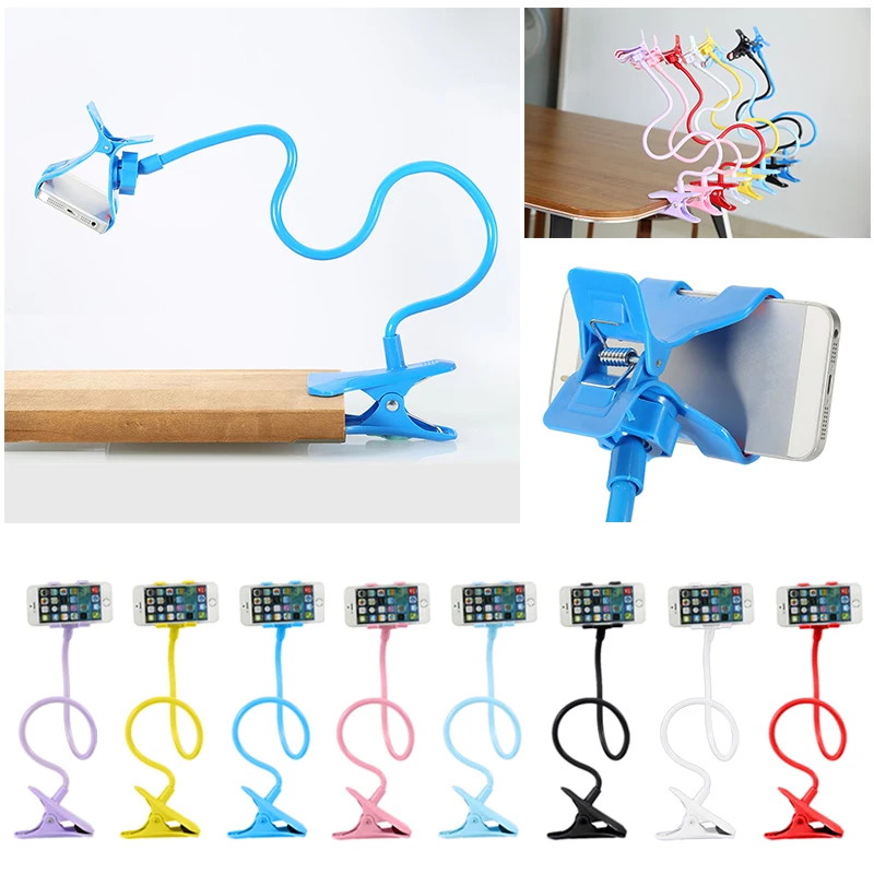 

Lazy Mobile Phone Gooseneck Stand Holder Stents Flexible Car Table Bed Desk Clip Bracket For Phone Flexible Holder Arm