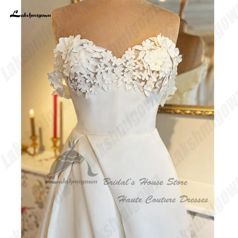 Lakshmigown классические атласные свадебные платья трапециевидной формы 2025 Vestidos De Novia