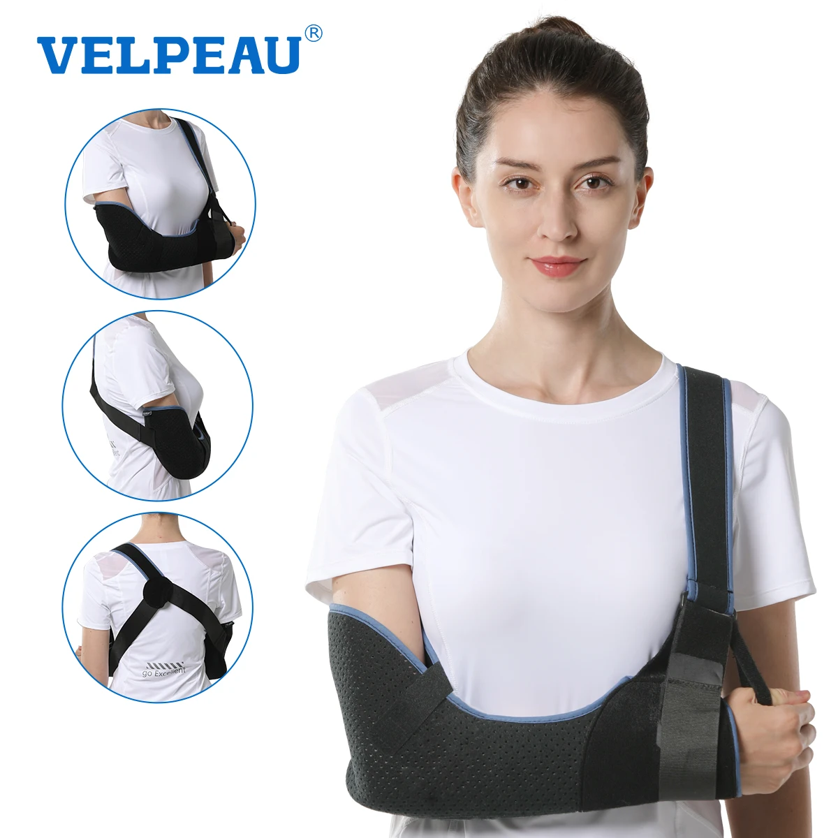 Velskin, повязка на руку для перелома или дислокации, медицинская поддержка плеч, иммобилайзер для сна, универсальный и удобный