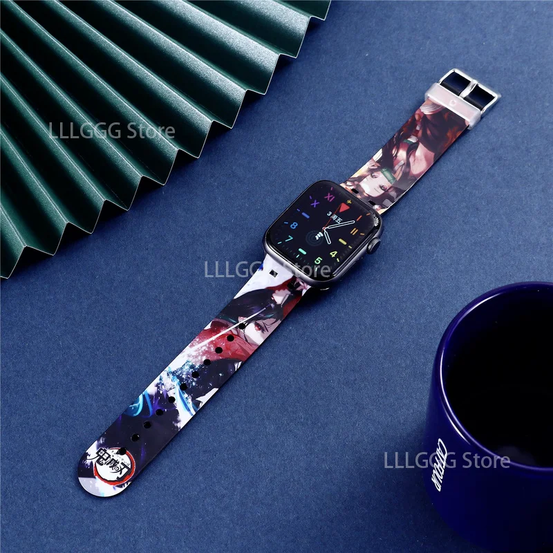 Ремешок для Apple Watch с изображением рассекающего демонов сменный Браслет IWatch Kamado