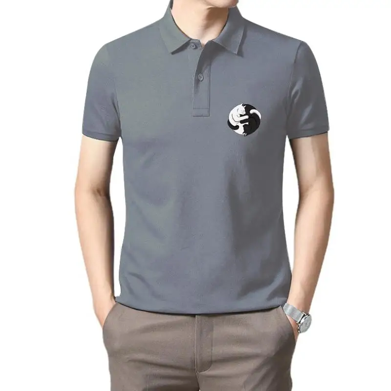

New Coming Men TShirt Yin Yang Cats Tops T Shirt Cartoon Printed On T-shirts Crewneck Short Sleeve 100% Cotton Fabric Clothes