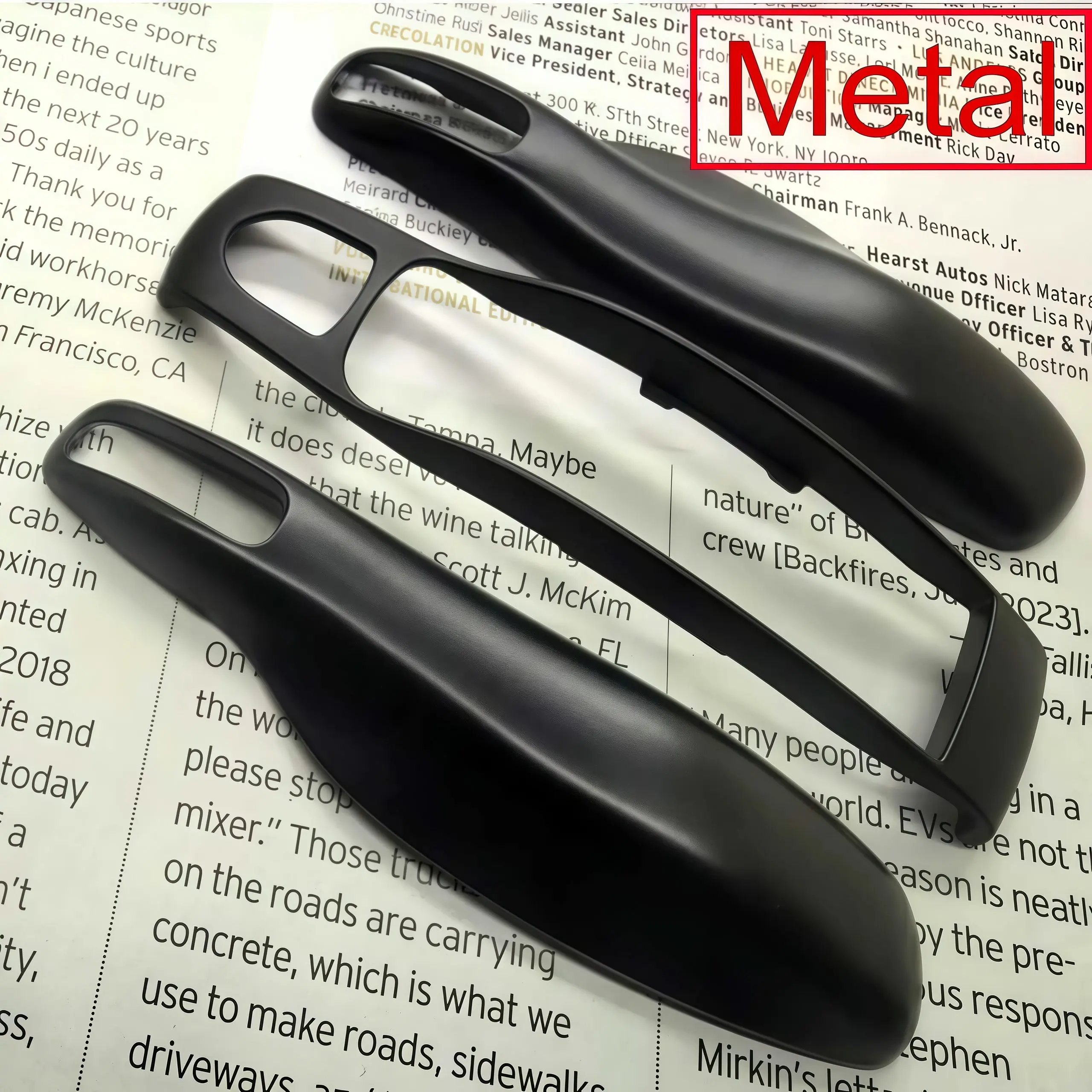 3 шт., металлический материал, матовый черный корпус ключа со средней центральной отделкой, чехол для автомобильного ключа, подходит для Porsche Cayenne Panamera Macan Cayman