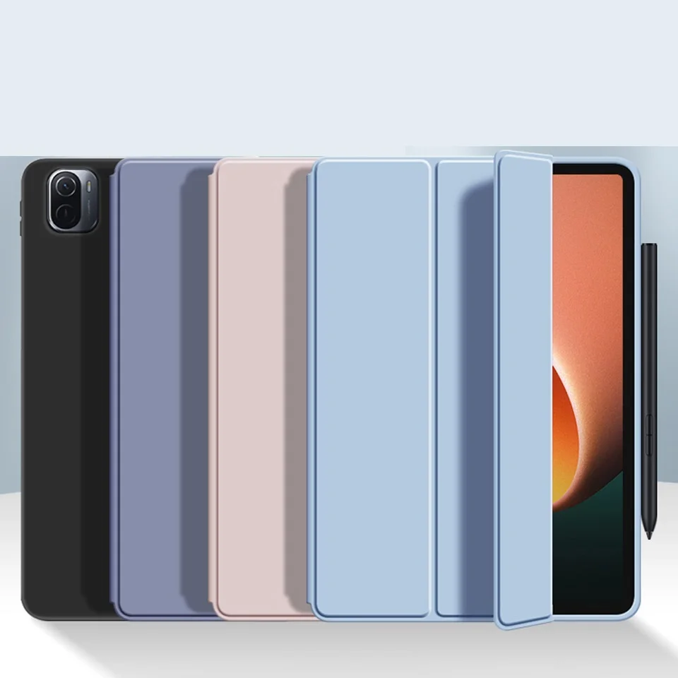 

2022 For Xiaomi Pad 5 Case for mi pad 5 5 Pro Case Mi Pad 4 Case Auto Wake up and Sleep Silicone Cover Funda Support Charging