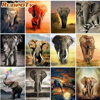 ruopoty diamond painting new arrival elephant pictures of rhinestones kits diamond mosaic sale animal embroidery home decoration