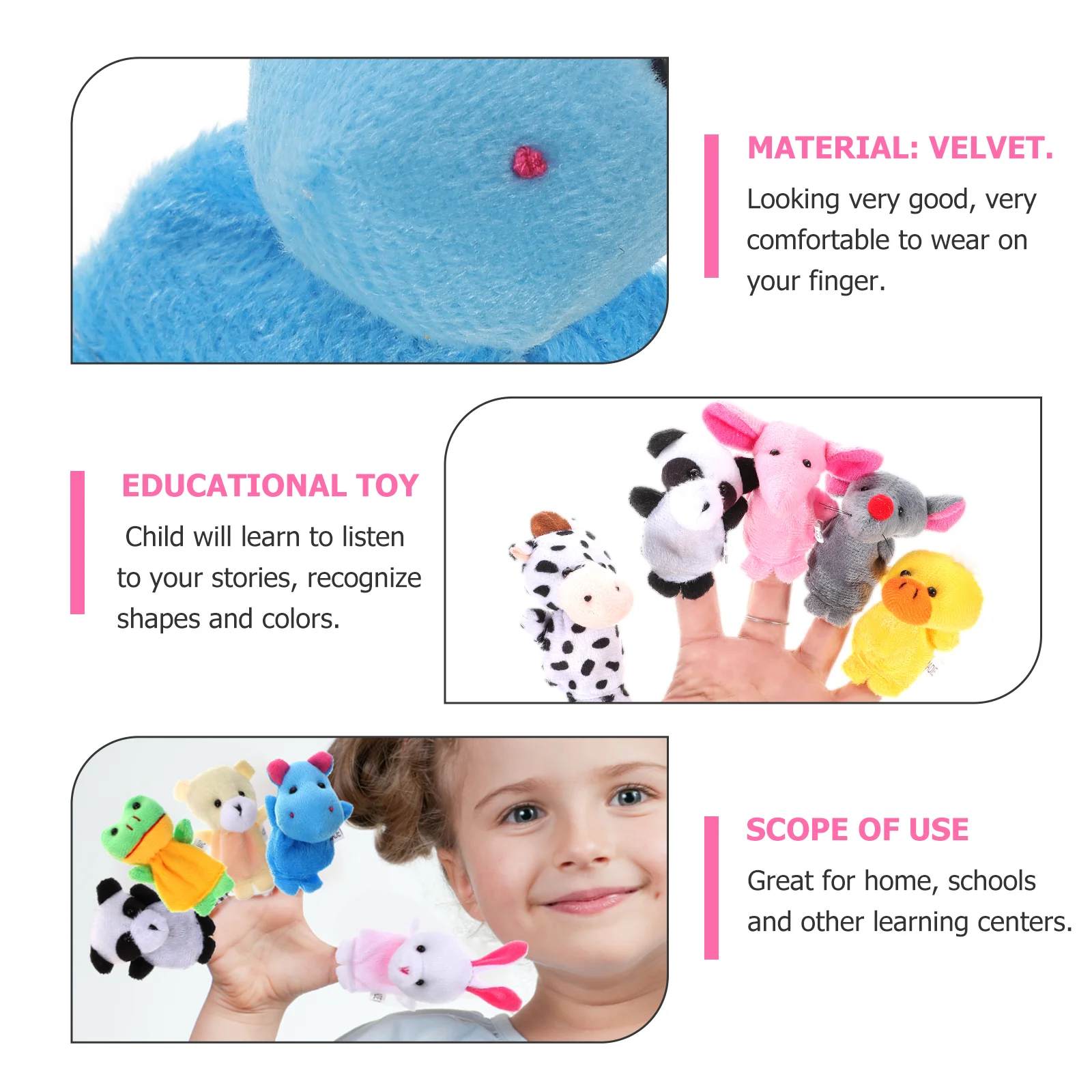 10 шт. рассказывающие истории пальчиковые куклы животные классический Хэллоуин