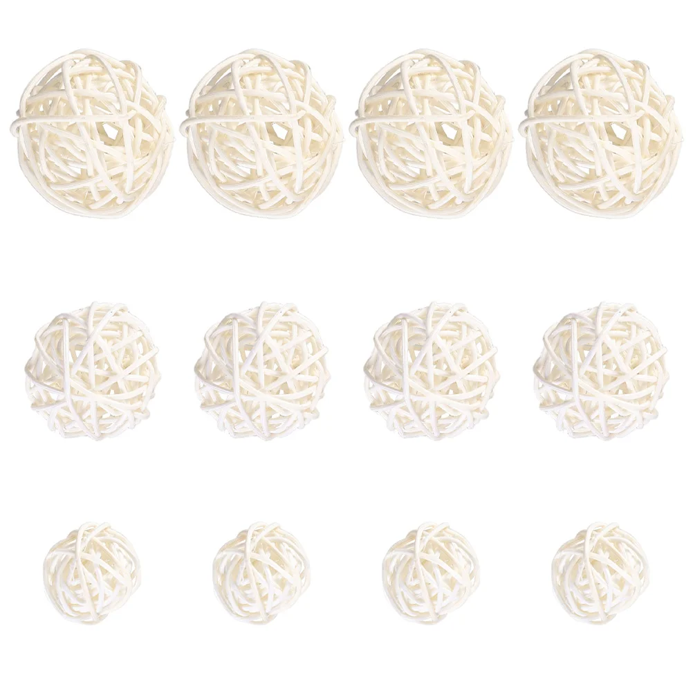

30 Pcs Household Decor Filler Rattan Balls Ornaments Chew Party Decorations White Baby