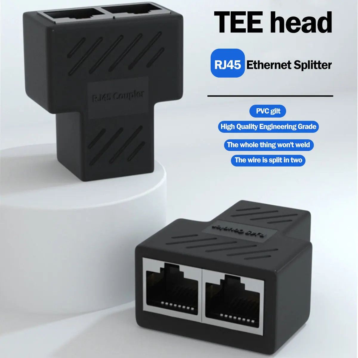 Разветвитель Ethernet с 1 на 2 порта сетевой адаптер соединитель RJ45 переходник