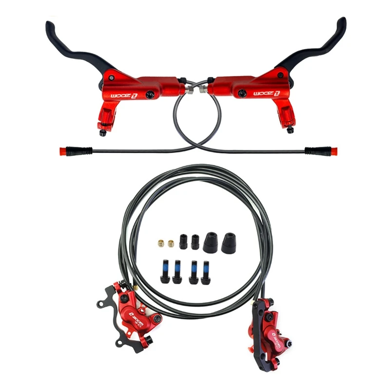 

4-поршневой Гидравлический дисковый тормоз ZOOM HB876E для горного велосипеда с отключением питания, масляные тормоза с полимерными тормозными ...