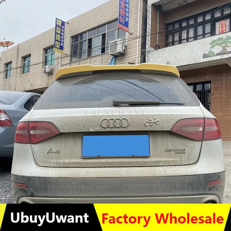 

Для Audi A4 B8 Allroad Avant 2008-2016 спойлер на крышу из АБС-пластика глянцевый черный спойлер заднее крыло автомобиля
